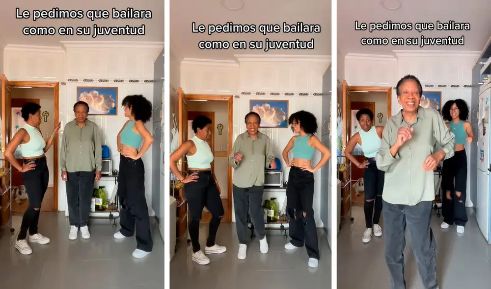 Ni bien escuchó la música, la mujer armó una improvisada coreografía frente a cámaras y demostró mucha seguridad. Foto: composición LR/TikTok/@thebanezs Ni bien escuchó la música, la mujer armó una improvisada coreografía frente a cámaras y demostró mucha seguridad. Foto: composición LR/TikTok/@thebanezs