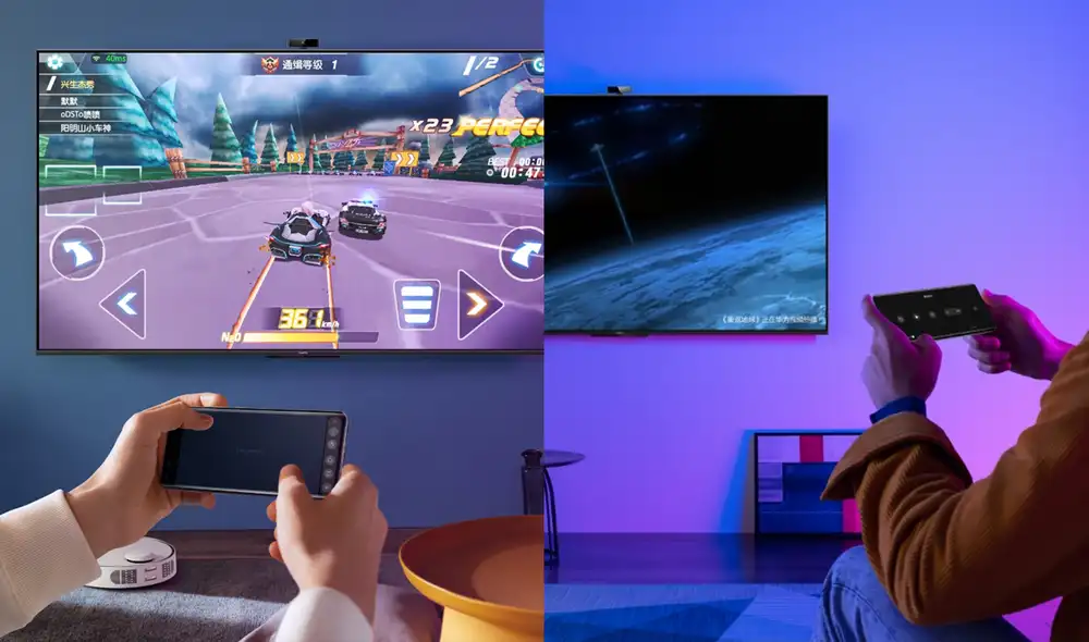 El smartphone se puede usar como mando o control remoto. Foto: Huawei El smartphone se puede usar como mando o control remoto. Foto: Huawei