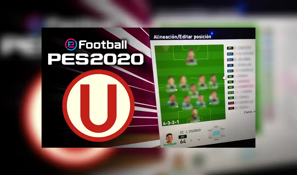 La alineación de Univesitario de Deportes en PES 2020 presentada por Konami ayer en Lima, con titulares y suplentes. La alineación de Univesitario de Deportes en PES 2020 presentada por Konami ayer en Lima, con titulares y suplentes.
