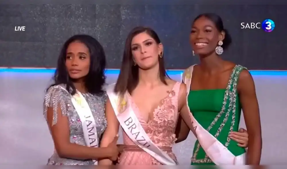 La representante de Nigeria, Nyekachi Douglas, se robó la atención con su curiosa reacción tras el anuncio de la ganadora del certamen. La representante de Nigeria, Nyekachi Douglas, se robó la atención con su curiosa reacción tras el anuncio de la ganadora del certamen.
