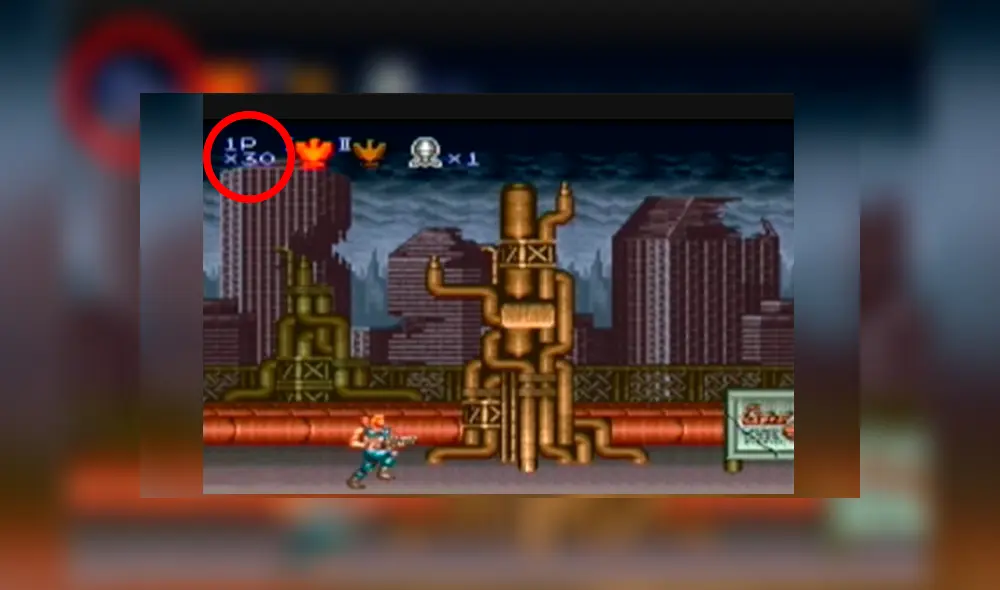 El truco de 30 vidas era vital para muchos de los que querían completar el juego.