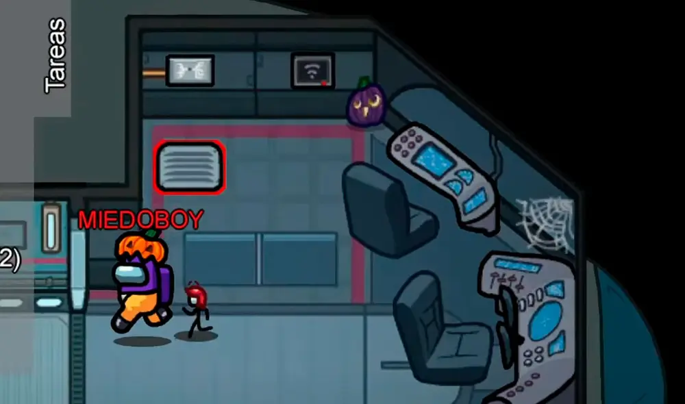 Desliza para ver las decoraciones por Halloween que han transformado los mapas de Among Us. Foto: Desmarque esports