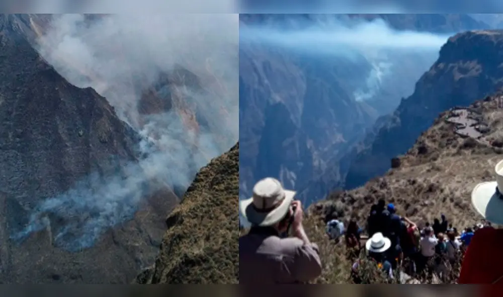 Alerta por incendio forestal en zonas inaccesibles en Caylloma.