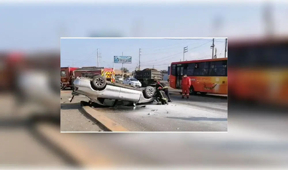 Un herido dejó accidente de tránsito en carretera a Huanchaco.