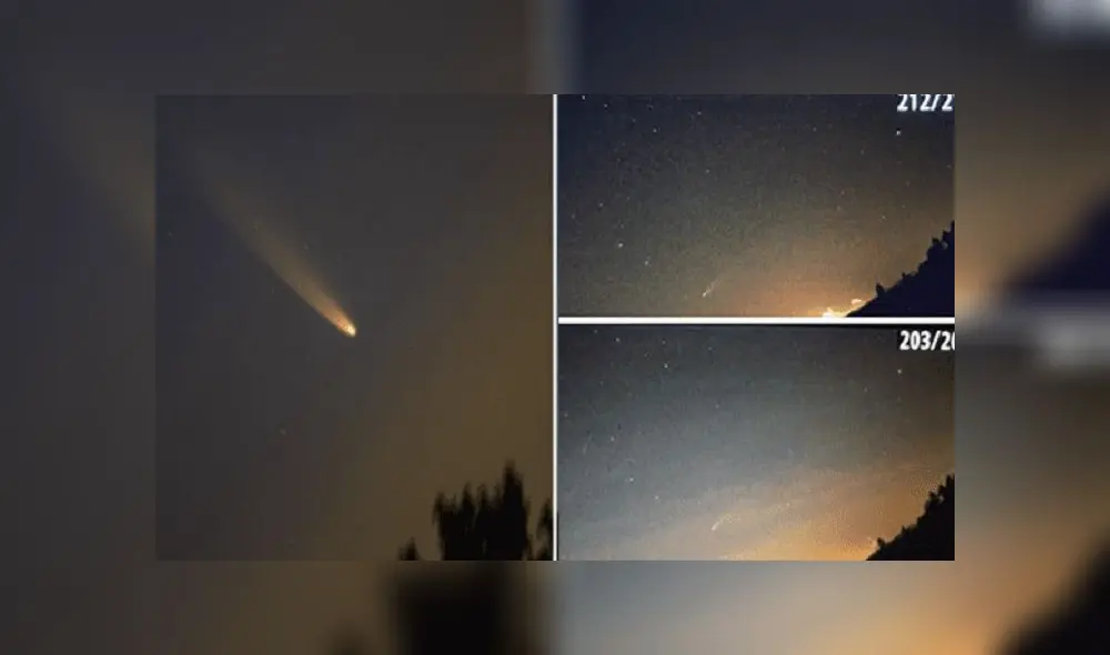 El cometa NEOWISE fue captado por el ingeniero Romel Villanueva en Cajamarca. Foto: difusión