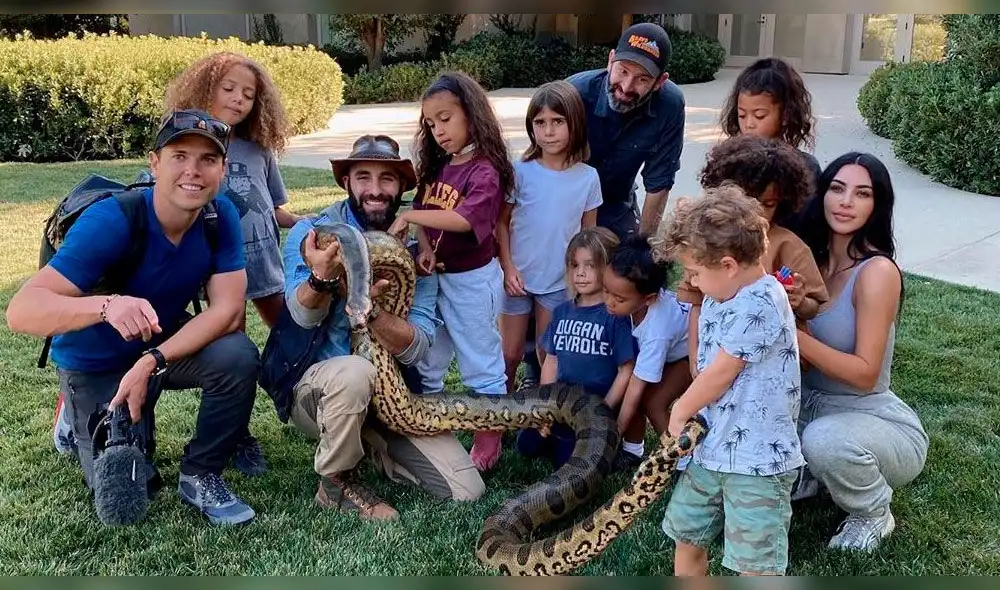 Kim Kardashian deja jugar a sus hijos con animales salvajes. Foto: Instagram