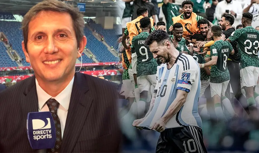 Juan Pablo Varsky fue el comentarista del Argentina vs. Arabia Saudita. Foto: composición LR/DirecTV Sports/ESPN