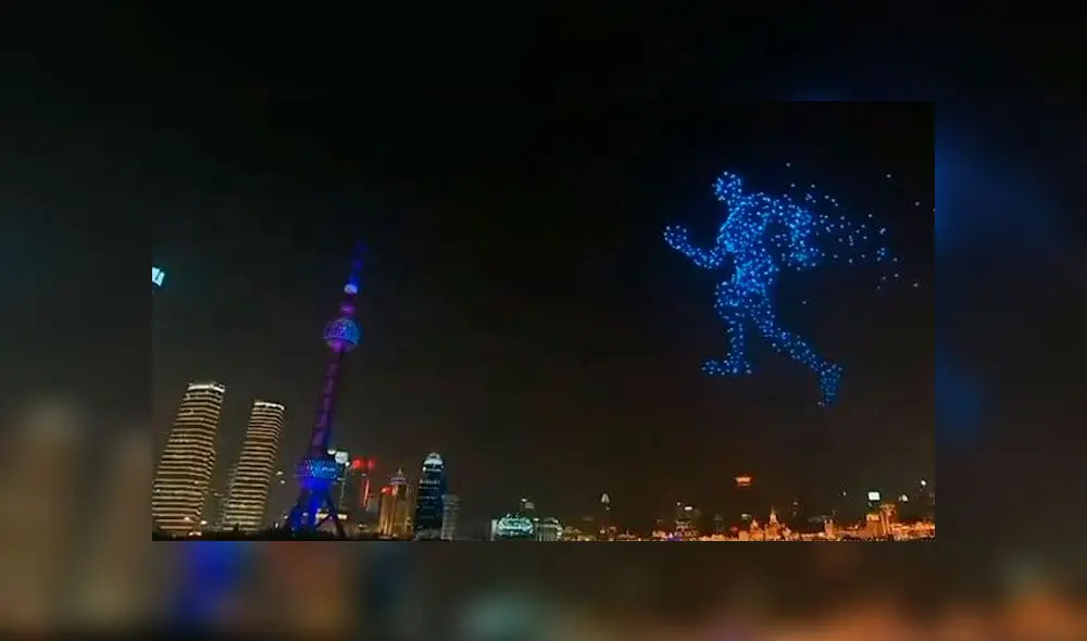 Dones luminosos en lugar de fuegos artificiales China recibe el Año Nuevo 2020. Foto: difusión Dones luminosos en lugar de fuegos artificiales China recibe el Año Nuevo 2020. Foto: difusión