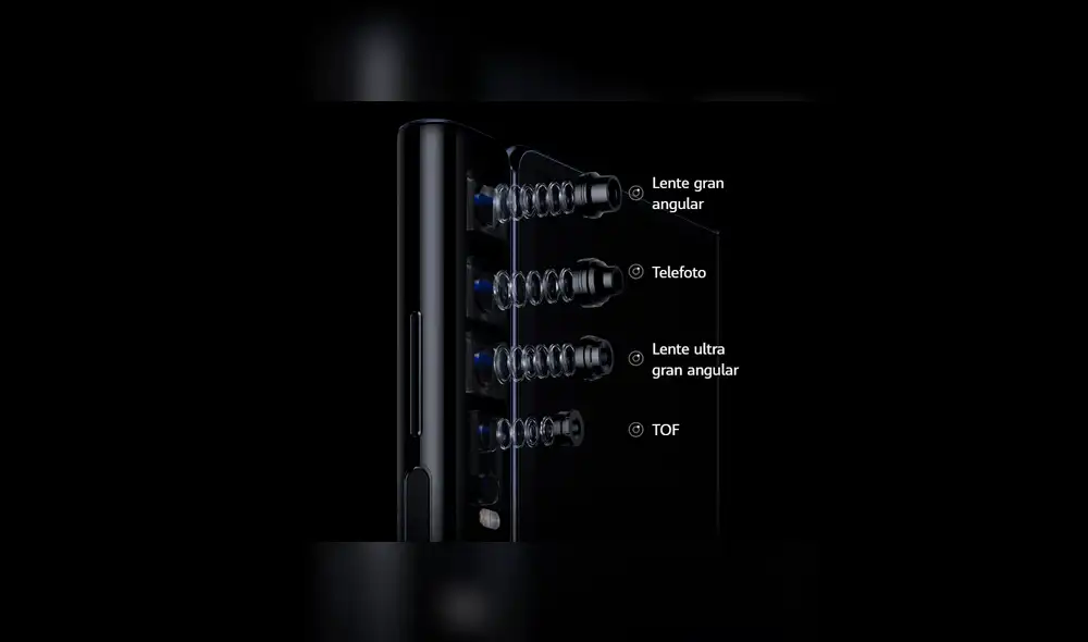 El Huawei Mate Xs cuenta con un sistema de cuatro cámaras: 40 MP (gran angular) + 16 MP (ultra gran angular) + 8 MP (telefoto), Time-of-Flight (TOF). El Huawei Mate Xs cuenta con un sistema de cuatro cámaras: 40 MP (gran angular) + 16 MP (ultra gran angular) + 8 MP (telefoto), Time-of-Flight (TOF).