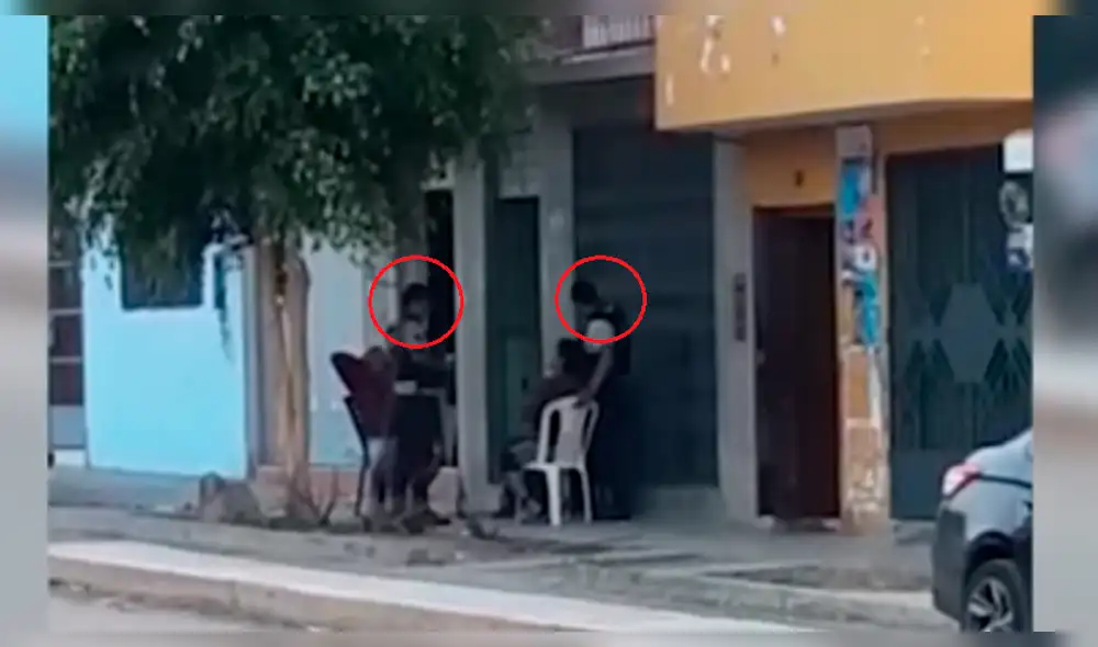Captan a policías bebiendo alcohol en calles de distrito trujillano [VIDEO]