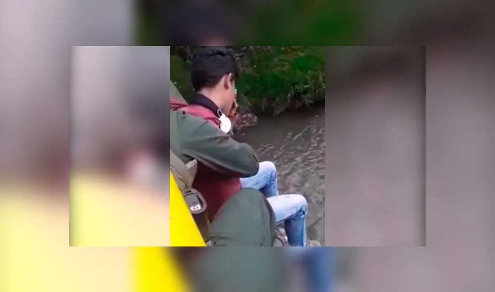 Policías colombianos salvan a un joven que pretendía suicidarse. Foto: Minuto 30