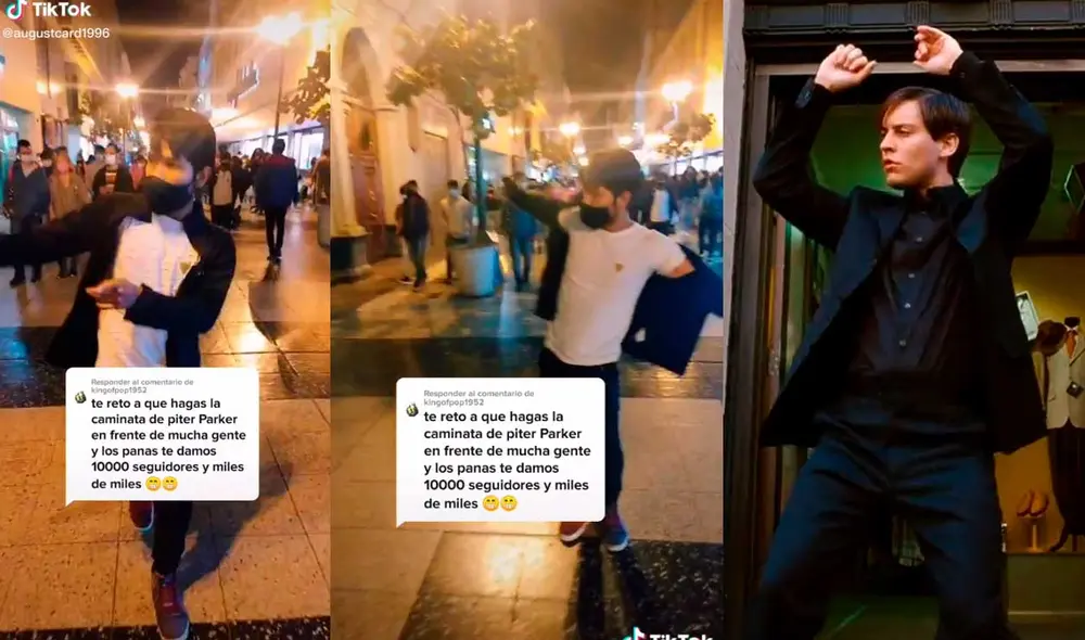 Desliza las imágenes para ver el peculiar baile que protagonizó este joven peruano en pleno Centro de Lima. Foto: captura de TikTok/August card