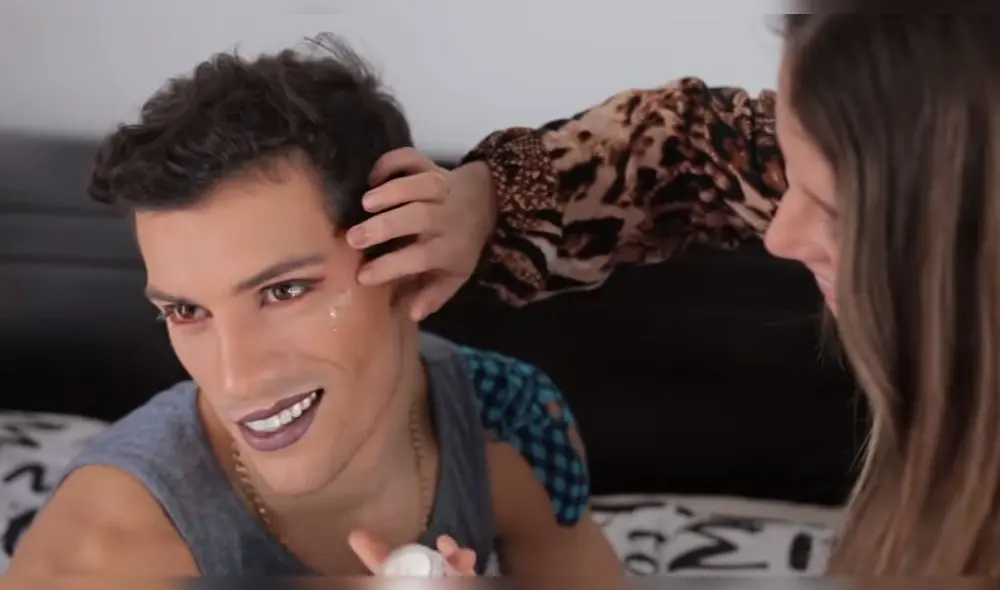 ¡Amor a prueba de todo! Flavia Laos maquilla a Patricio Parodi como ‘drag queen’