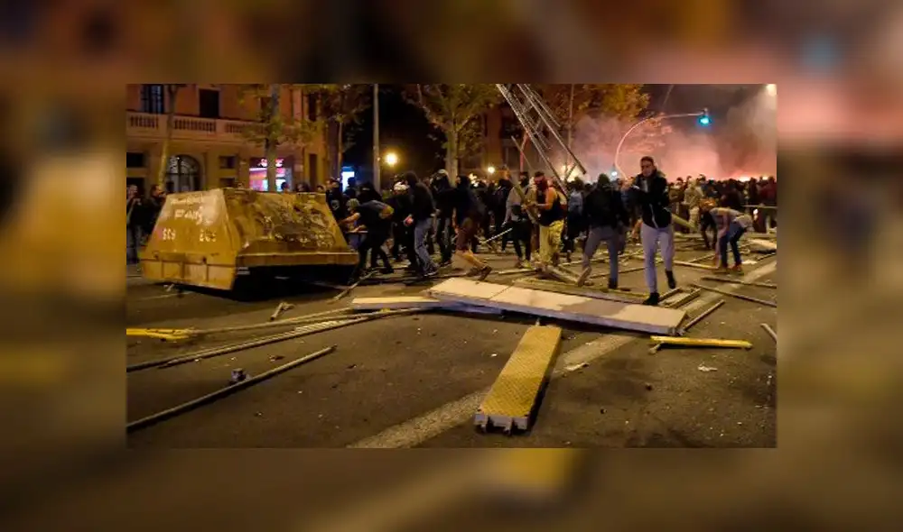 Protestas en Cataluña. Foto: AFP. Protestas en Cataluña. Foto: AFP.