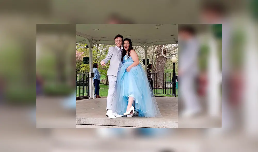 En Facebook, un joven quiso sorprender a su mejor amigo y le fabricó un vestido estilo princesa para su graduación.