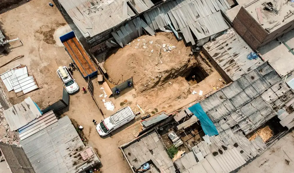 Túnel tiene ocho metros de profundidad y estaba próximo al penal Castro Castro. Foto: Aldair Mejía/La República