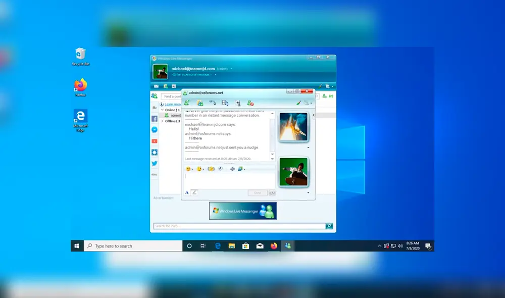 Es gratis, funciona como antes y puedes enviar zumbidos. Imagen: YouTube/Michael MJD.