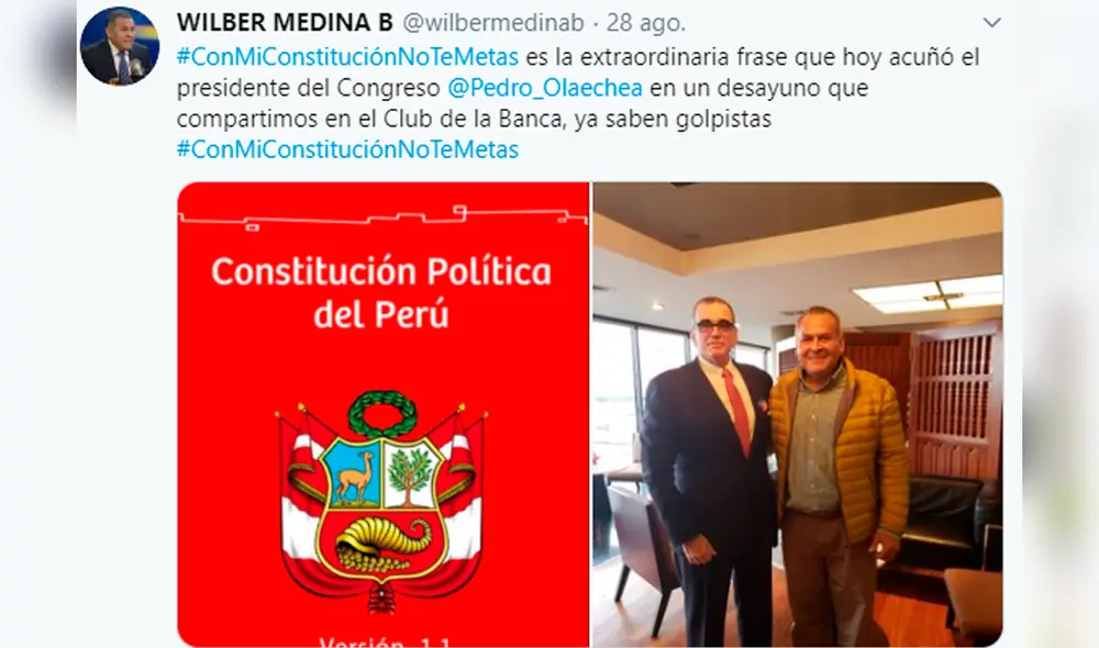 Las publicaciones de Wilber Medina contra Martín Vizcarra y fiscal José Domingo Pérez [FOTOS]