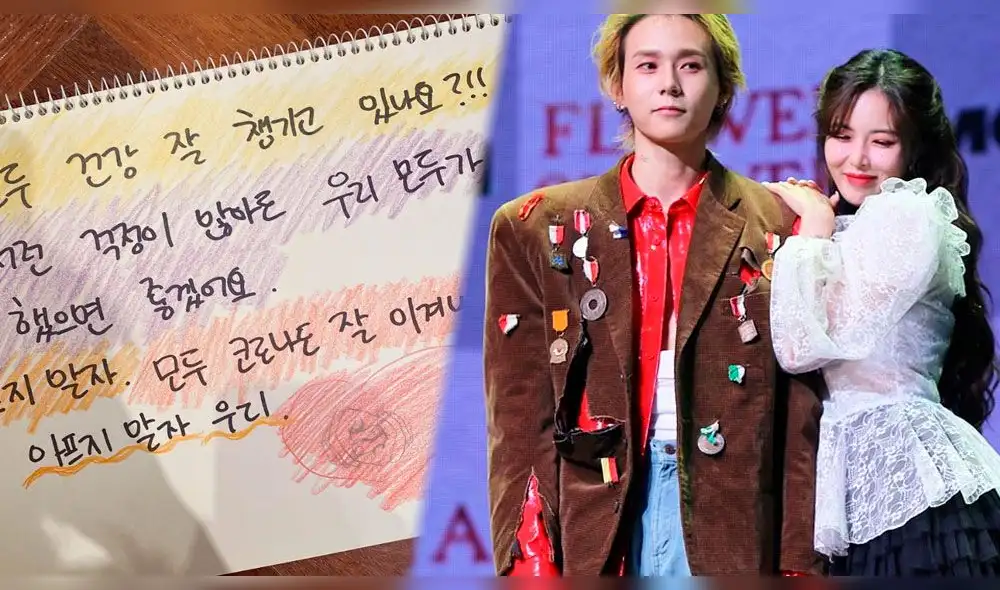 Hyuna y DAWN compartieron cartas hechas a mano con sus fans en vista del brote del virus en el país.