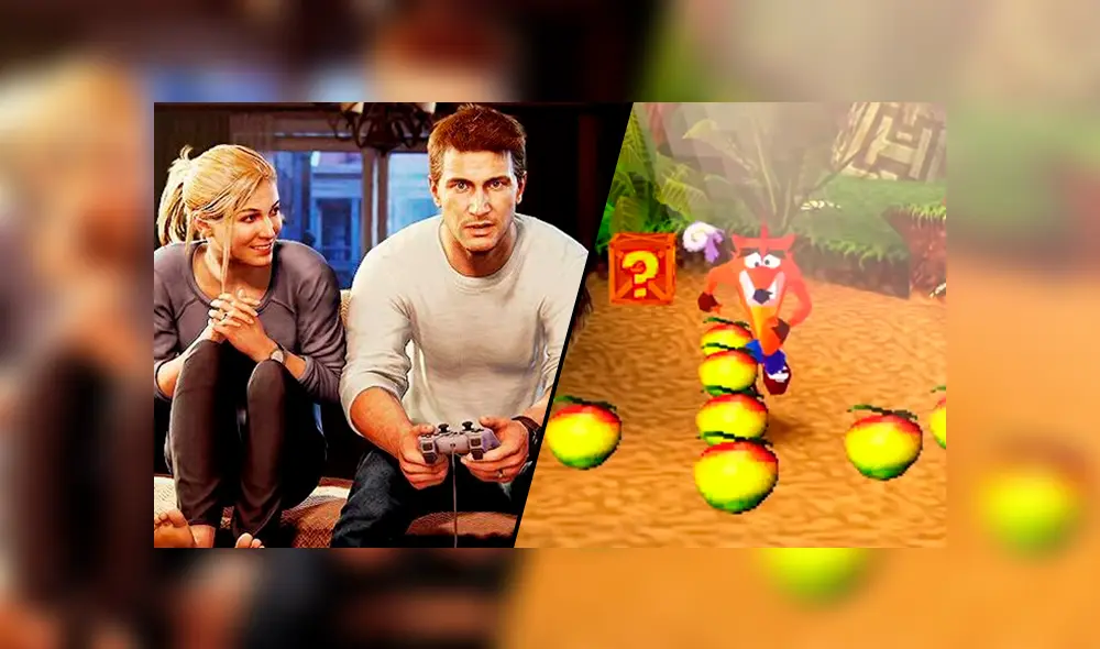 Naughty Dog colocó dos versiones del clásico Crash Bandicoot en Uncharted 4. Foto: composición La República.