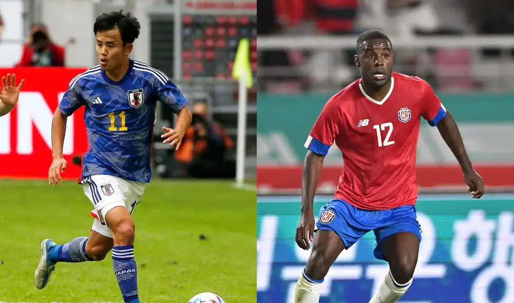 Kubo y Campbell son 2 de los mejores jugadores de Japón y Costa Rica, respectivamente. Foto: Composición AFP Kubo y Campbell son 2 de los mejores jugadores de Japón y Costa Rica, respectivamente. Foto: Composición AFP