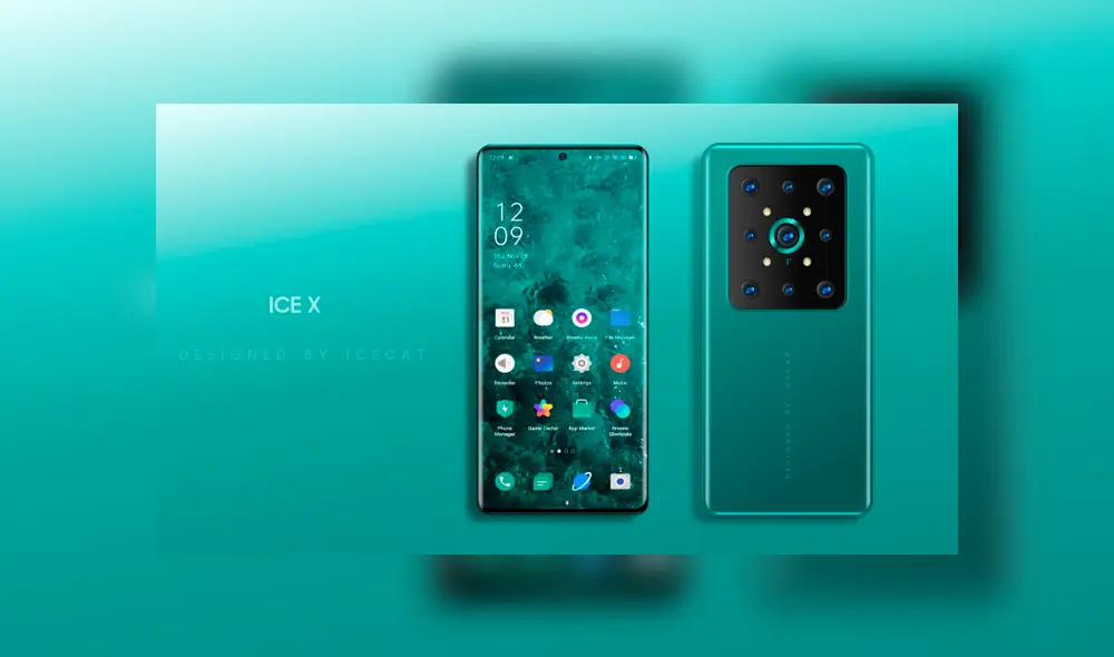 Apple, Samsung y Huawei tiemblan ante smartphone ´futurista' con nueve cámaras. Foto: @UniverseIce