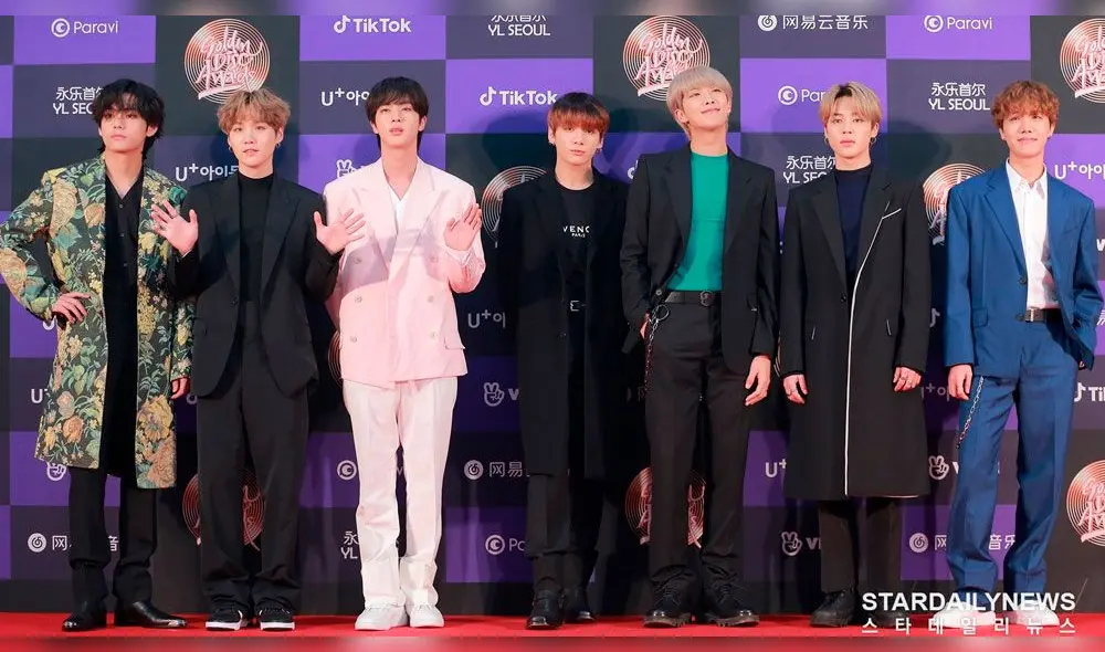 BTS en la alfombra roja de los Golden Disc Awards 2020