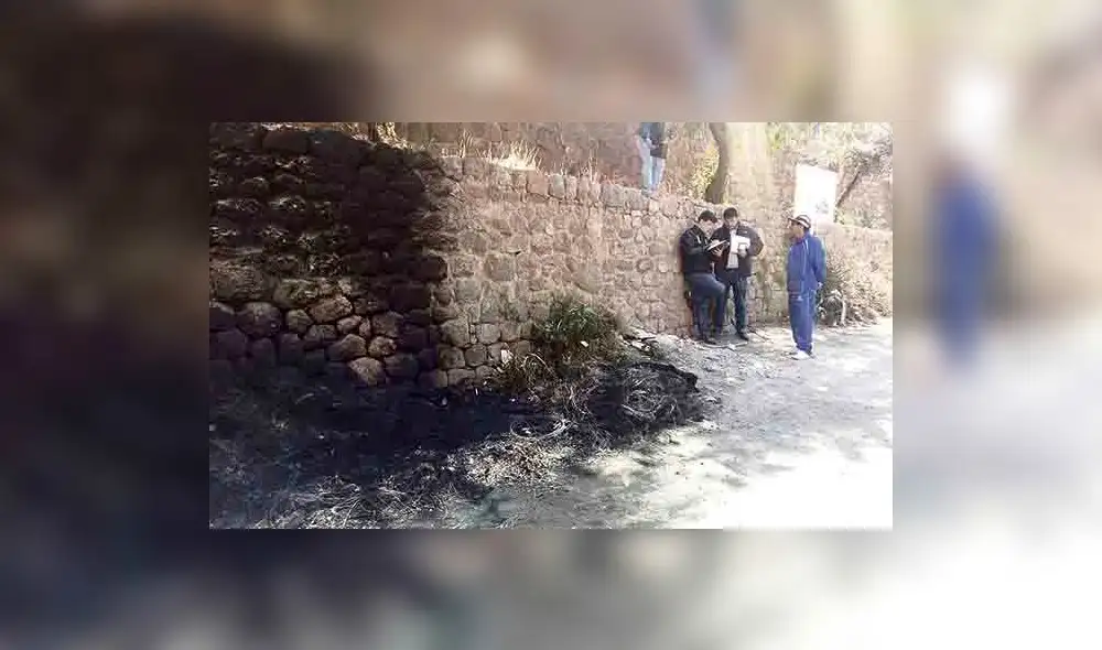 Vecinos de Zaguán del Cielo queman basura y afectan muro inca