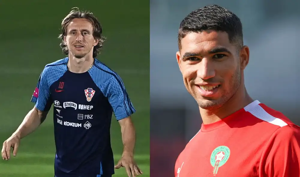 Modric y Hakimi intentarán ser los jugadores más destacados de cada selección. Foto: Composición AFP Modric y Hakimi intentarán ser los jugadores más destacados de cada selección. Foto: Composición AFP