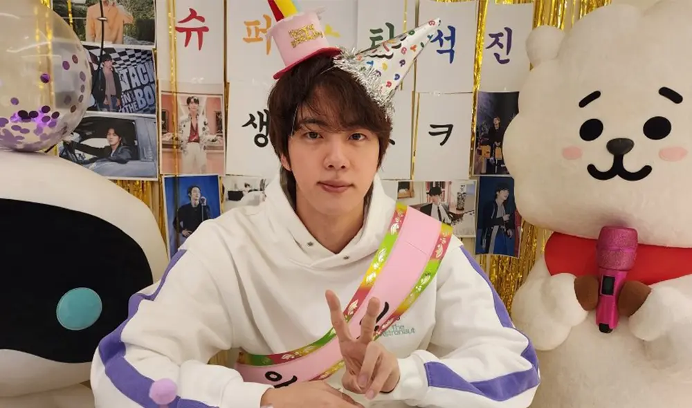 Jin de BTS: idol bromeó en la transmisión que hizo por su cumpleaños. Foto: Weverse Jin de BTS: idol bromeó en la transmisión que hizo por su cumpleaños. Foto: Weverse