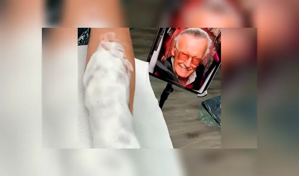 Desliza hacia la izquierda para ver el tatuaje 'ultra realista' que se hizo un fanático de Marvel con el rostro de Stan Lee. El video es viral en Facebook.