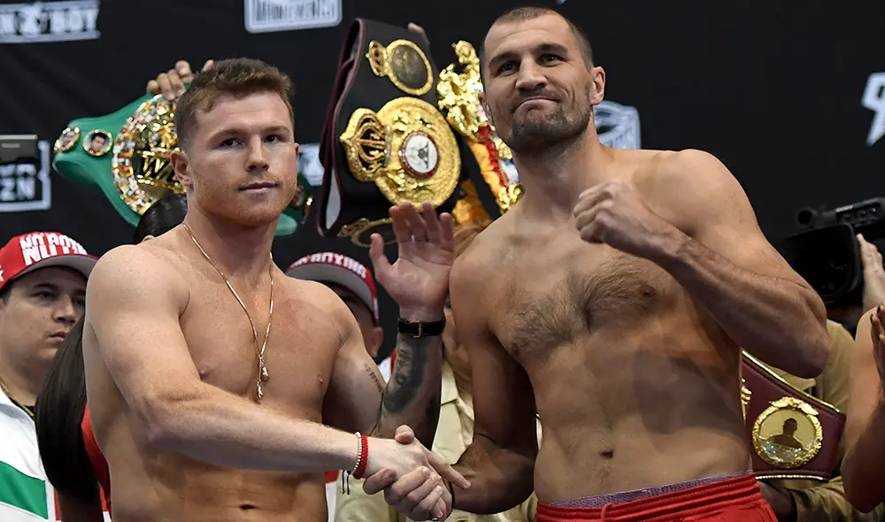 Sigue aquí EN VIVO ONLINE la pelea de boxeo de Canelo Álvarez vs. Sergey Kovalev. | Foto: AFP