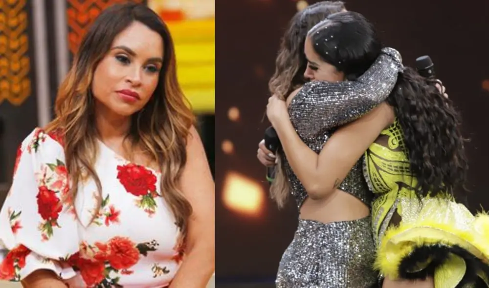 Ethel Pozo niega reconciliación con Melissa Paredes, pese a emotivo momento en "El gran show". Foto: Composición La República/Captura América TV