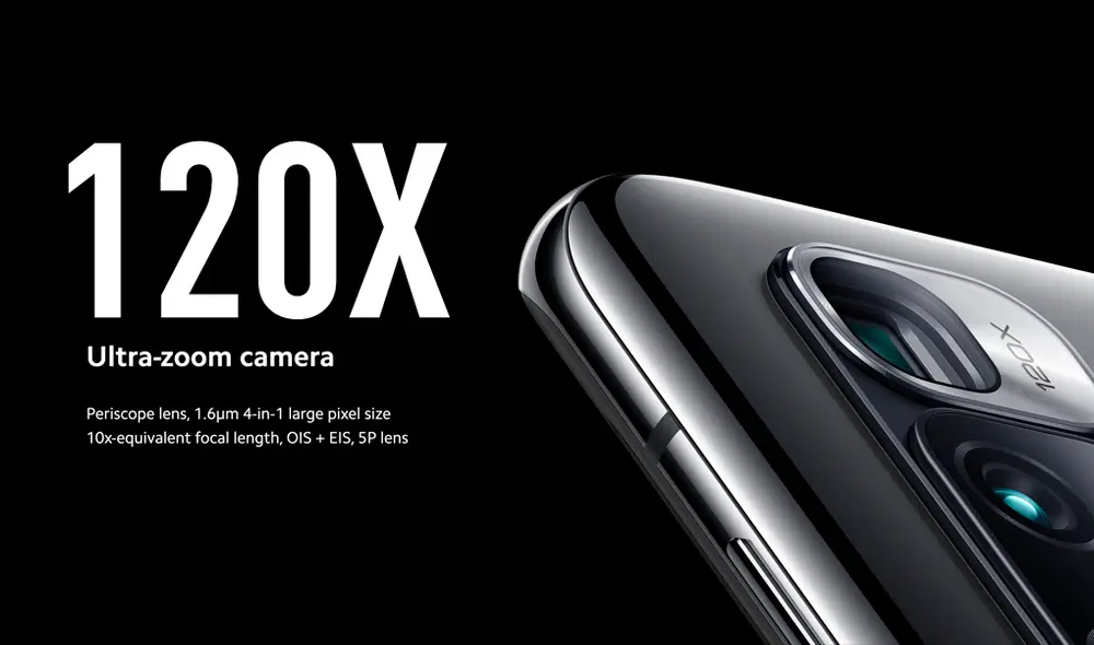 El Xiaomi Mi 10 Ultra incorpora una cámara periscopio con zoom digital de hasta 120x. | Foto: Xiaomi