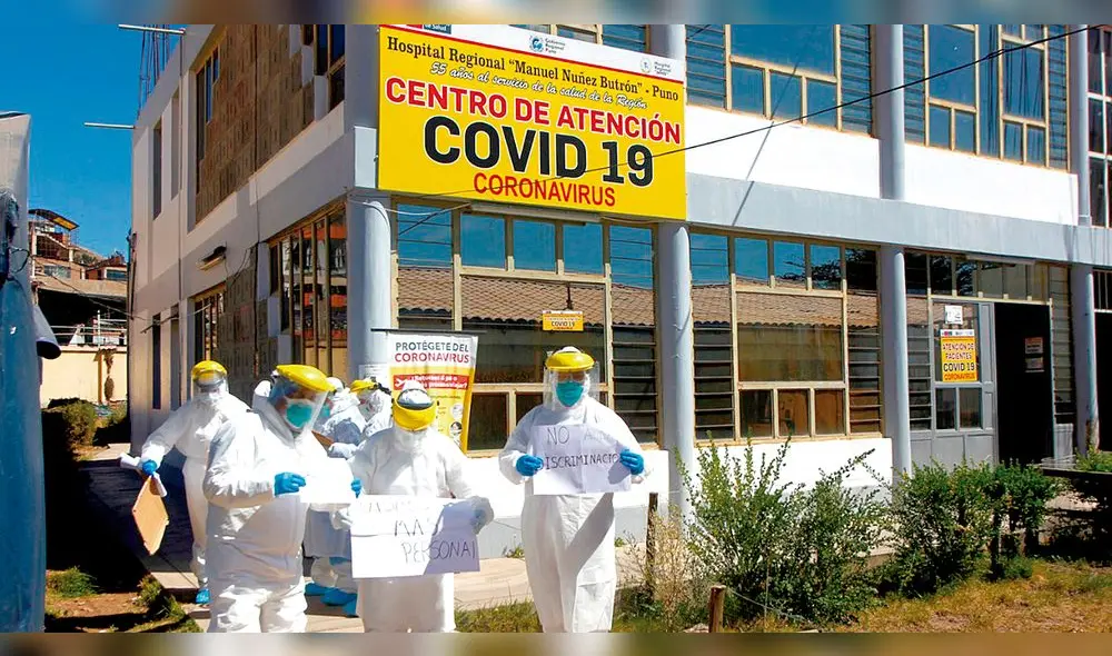 llamado dramático.  Médicos de Puno ya no quieren continuar en sus puestos batallando contra la pandemia. Tienen miedo morir a contaminados.