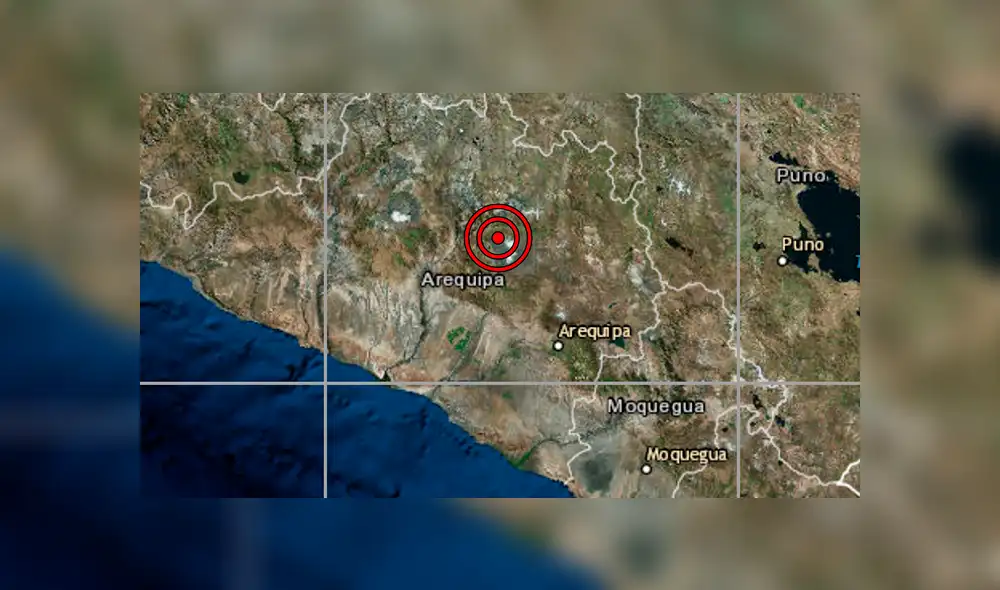 Sismo de 3.8 se registró esta tarde en Arequipa
