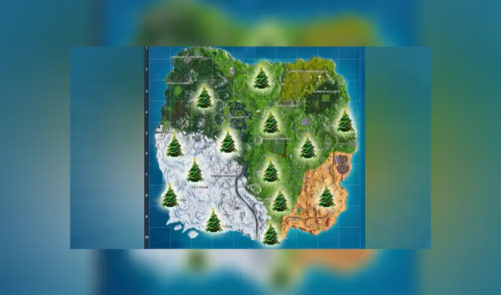 Todos los árboles de navidad.