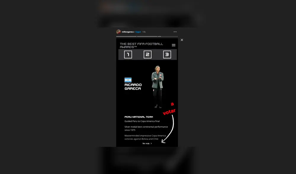 Milton Gareca le envió un emotivo mensaje a su padre Ricardo Gareca tras enterarse de su nominación a FIFA The Best 2019. Milton Gareca le envió un emotivo mensaje a su padre Ricardo Gareca tras enterarse de su nominación a FIFA The Best 2019.