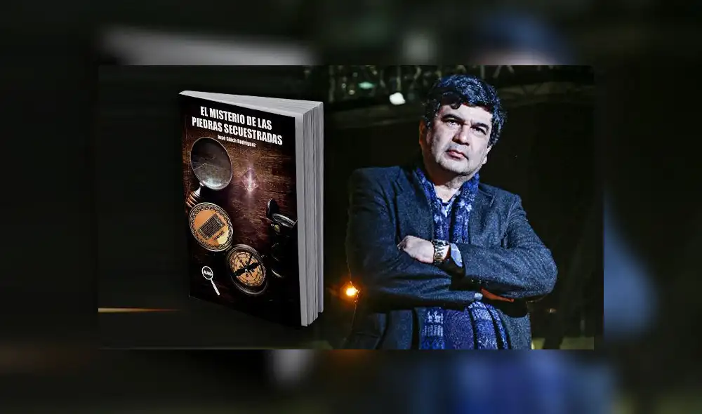 José Güich Rodríguez y su nuevo libro El misterio de las piedras secuestradas. | Créditos: Composición LR.
