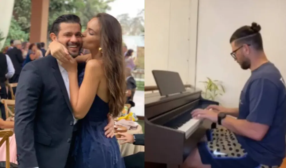 Yaco Eskenazi saluda a Natalie Vértiz por su cumpleaños y la sorprende dedicándole canción en piano. | Foto: Composición Instagram