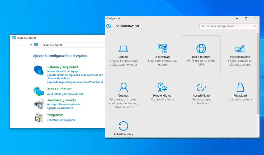 Cada vez son más los apartados del panel de control que desaparecen de las opciones por defecto en WIndows 10 y algunas no tienen reemplazo. Foto: Microsoft