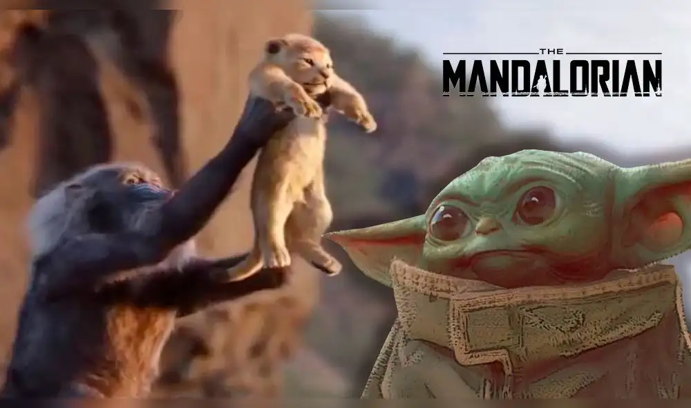 Baby Yoda recrearía escena de "El Rey León". Créditos: Composición