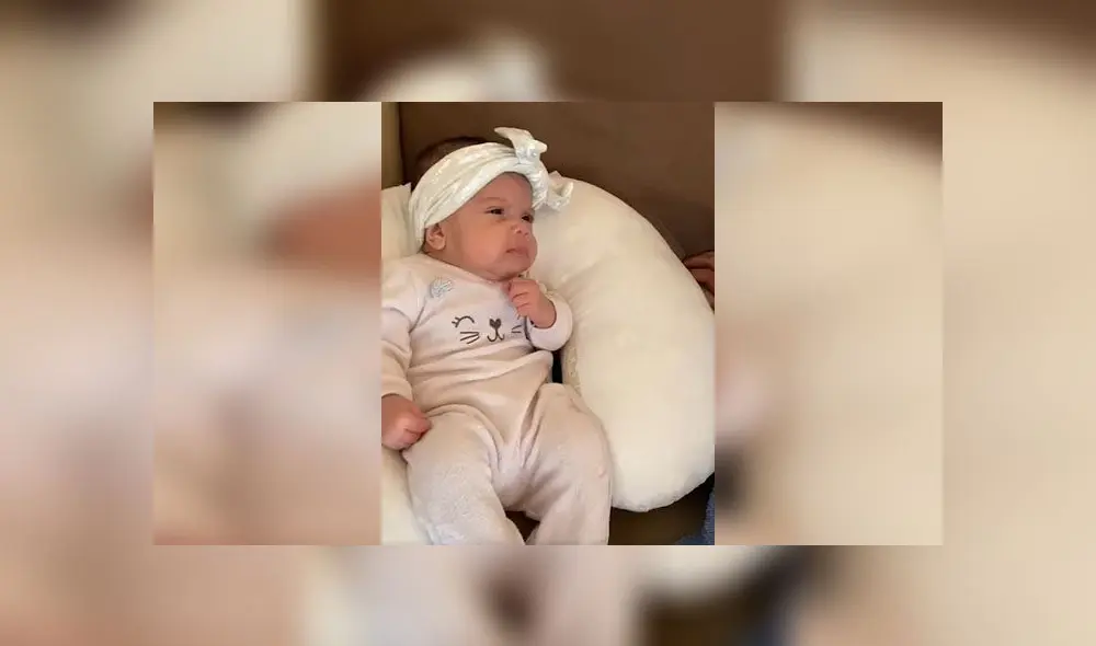 Desliza para descubrir la insólita reacción de una bebé al verse a sí misma llorando en video. Foto: Captura.