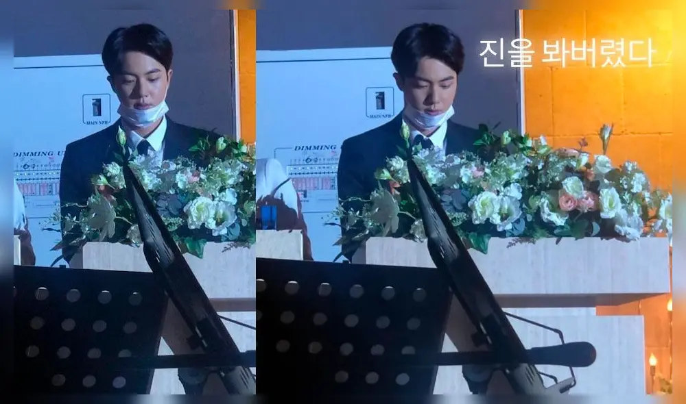 Jin (BTS) ejerció de maestro de ceremonia en la boda de su amigo de la infancia. Foto: Weibo Jin (BTS) ejerció de maestro de ceremonia en la boda de su amigo de la infancia. Foto: Weibo