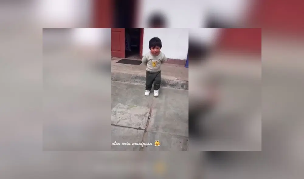 Desliza las para ver el divertido baile que protagonizó este menor al escuchar su huayno favorito. Foto: Captura.