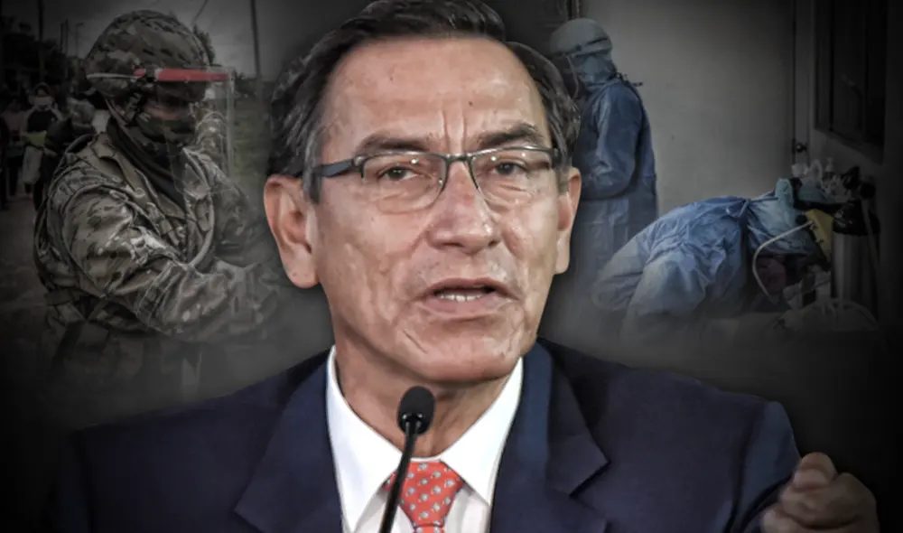 Martín Vizcarra se dirige a la población en el día 53 del estado de emergencia. Composición: La República.