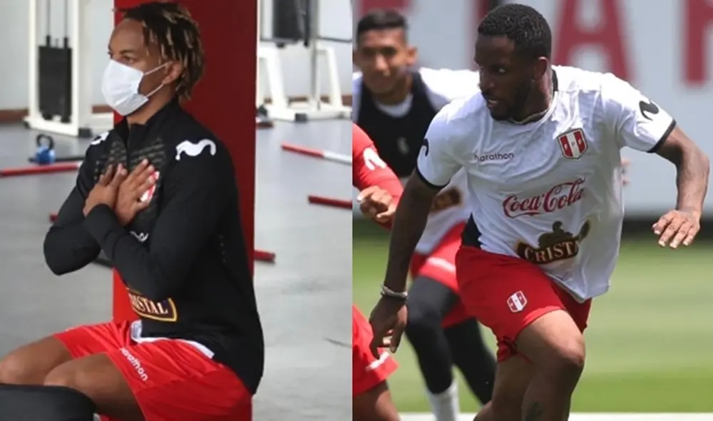 Jefferson Farfán y André Carrillo se juntaron en la selección peruana después de más de un año. Foto: FPF