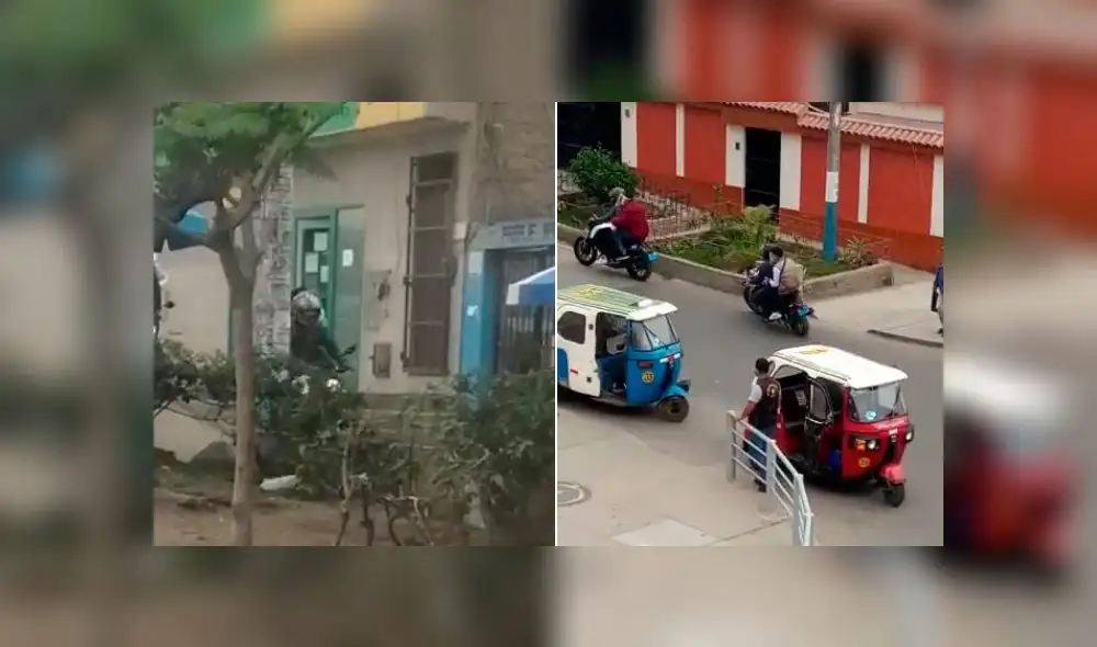 Sujetos lograron huir con dos maletas de dinero. Foto: captura