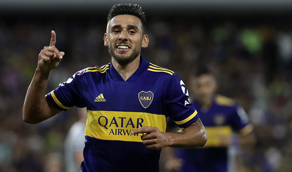 Eduardo Salvio marcó dos goles en el triunfo de Boca sobre Godoy. Foto: AFP