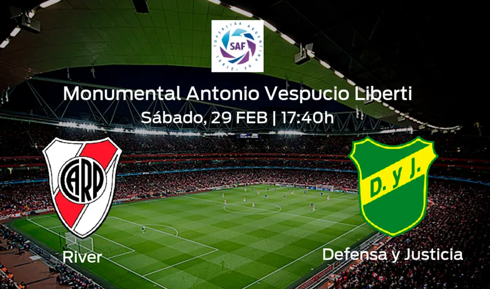 Sigue aquí EN VIVO ONLINE el River Plate vs. Defensa y Justicia por la jornada 22 de la Superliga Argentina. | Foto: EFE Sigue aquí EN VIVO ONLINE el River Plate vs. Defensa y Justicia por la jornada 22 de la Superliga Argentina. | Foto: EFE